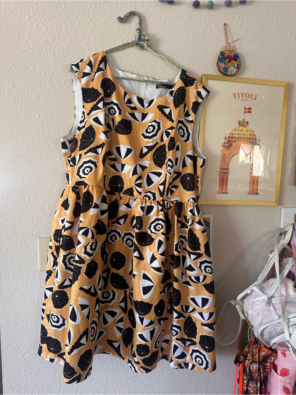 Dear Creatures 2X Yellow Umbrella Dress
